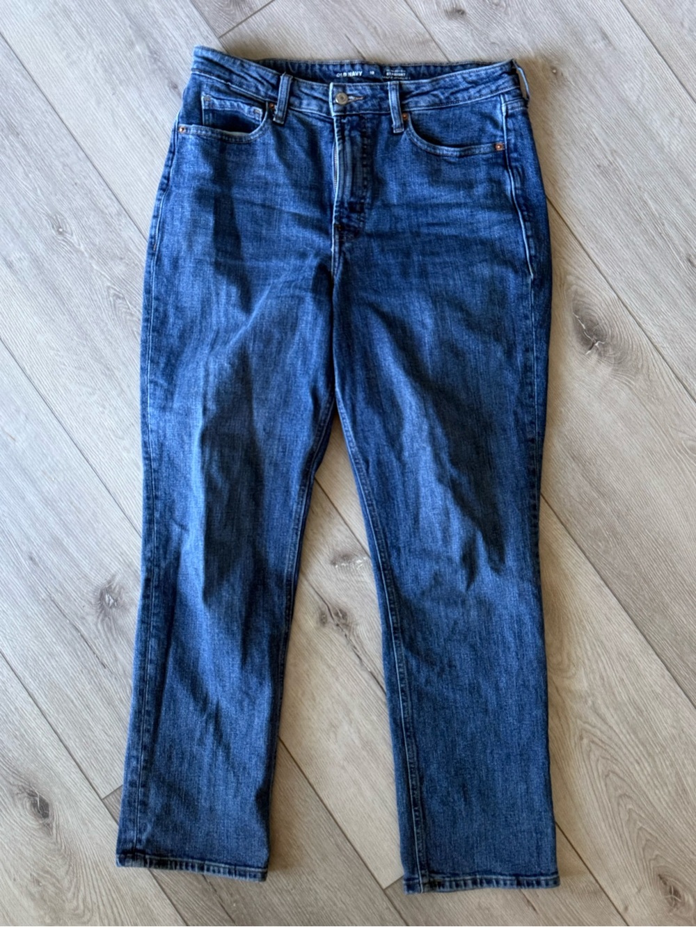 Old Navy Women's Straight Leg Jeans - Deep Indigo